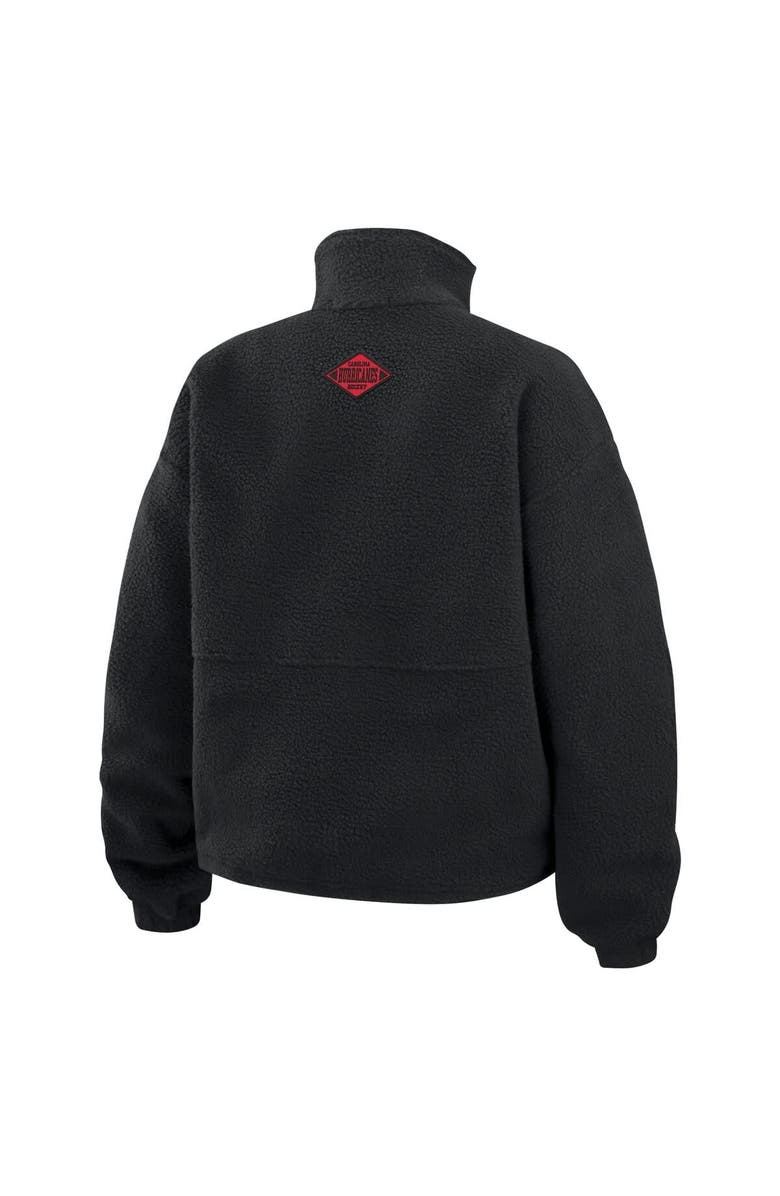WEAR by Erin Andrews Women's WEAR by Erin Andrews Black Carolina Hurricanes Polar Fleece Half-Zip Jacket, Alternate, color, Black