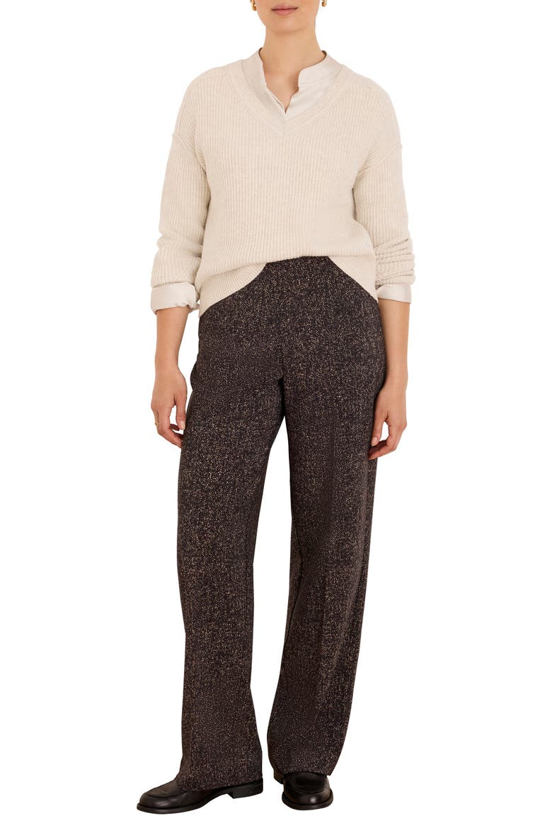 Lenox Wide Leg Stretch Pants, Alternate, color, BLACK MULTI