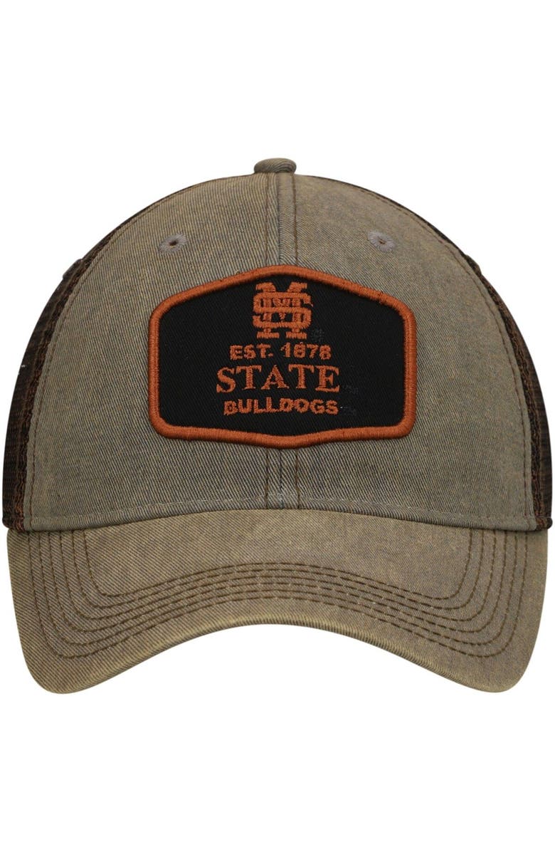 LEGACY ATHLETIC Men's Gray Mississippi State Bulldogs Legacy Practice Old Favorite Trucker Snapback Hat, Alternate, color, 