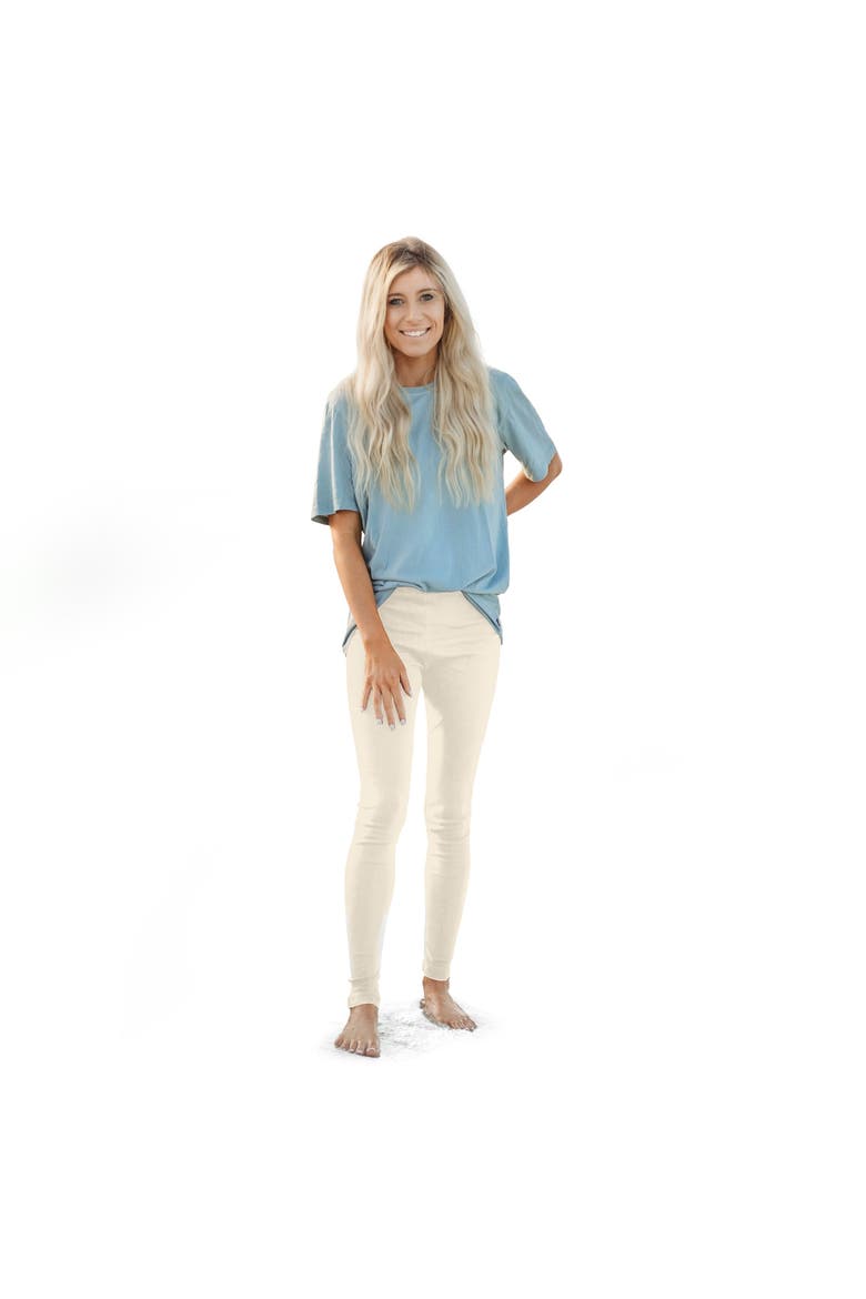 Women's 100% Organic Cotton Leggings, Alternate, color, Oatmeal