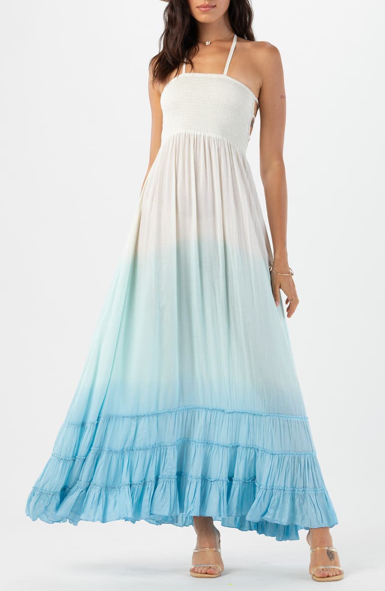 Tiare Hawaii Bellini Tie Dye Maxi Dress, Main, color, 