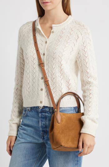 The Mini Suede Shopper Tote