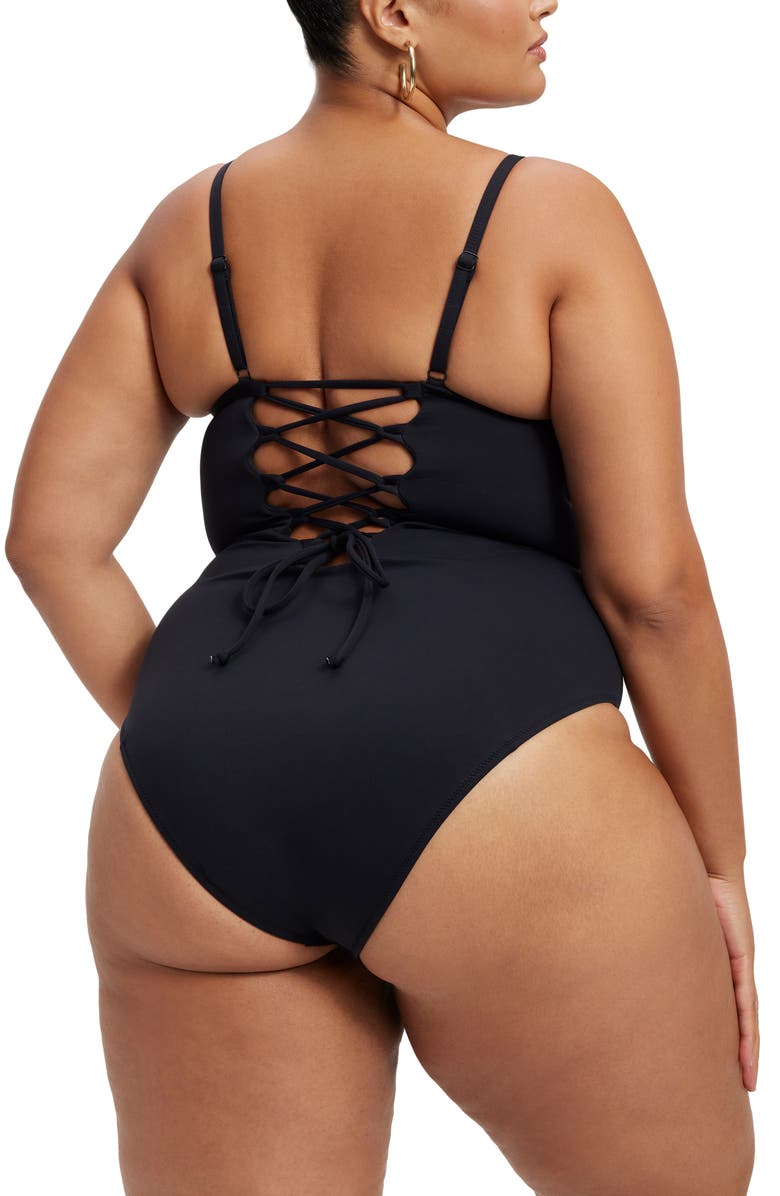 Good American Sculpt One-Piece Swimsuit, Alternate, color, 