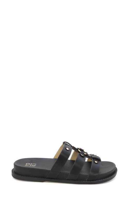Yoki Nicole Stud Slide Sandal In Black