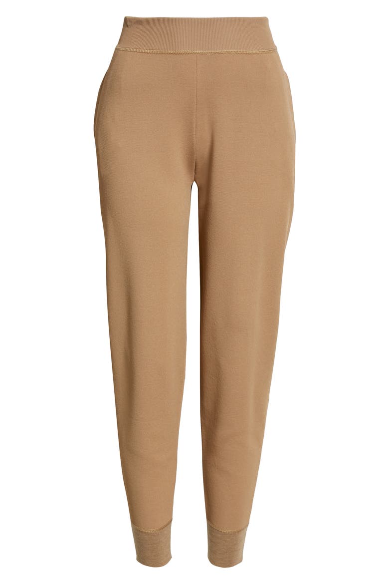Compact Knit Ankle Joggers, Alternate, color, CAMEL