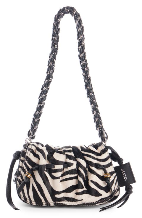 Extra Small Bolton Zebra Genuine Calf Hair Shoulder Bag