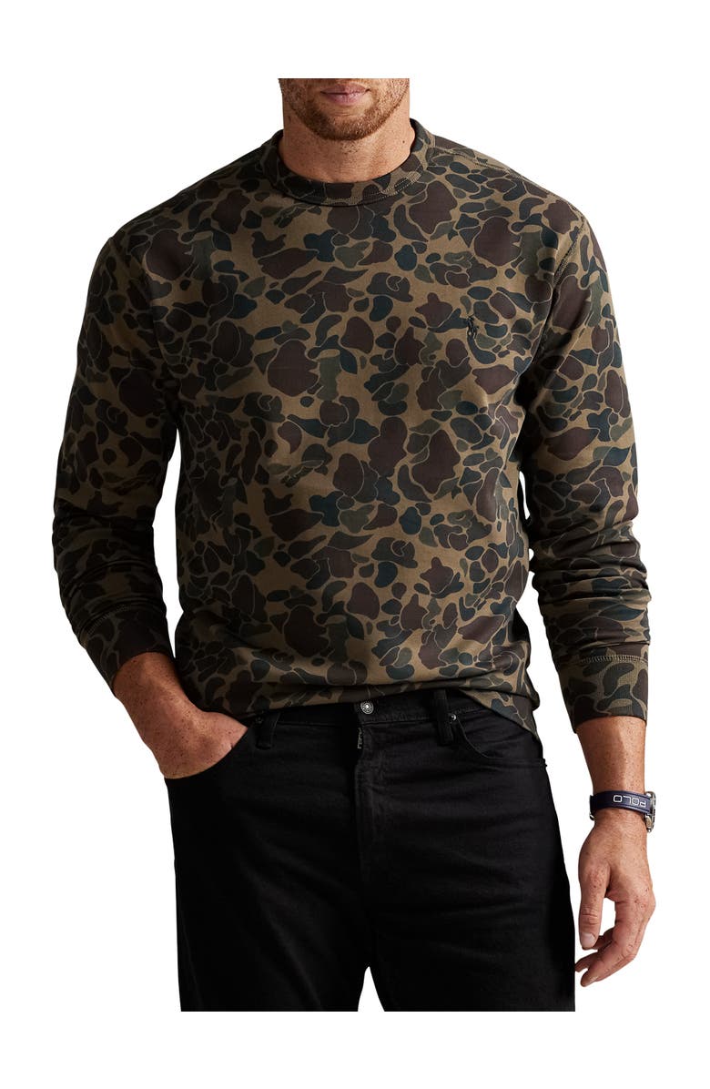 Polo Ralph Lauren Big & Tall Camo Double-Knit Sweatshirt, Main, color, Outdoorsman Camo