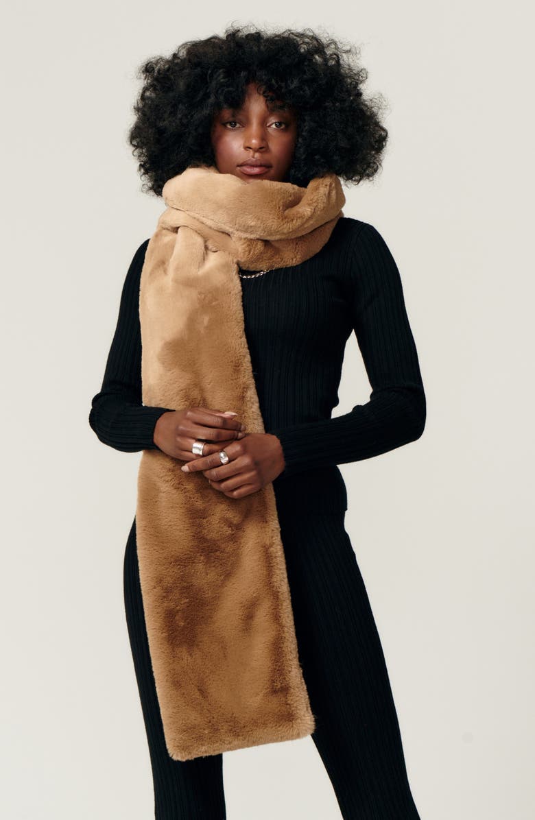 LITA by Ciara Faux Fur Scarf, Alternate, color, 