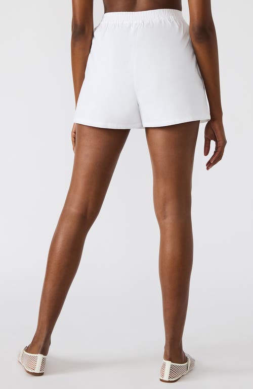 Steve Madden Malena Easy Pull-on Cotton Blend Shorts In White