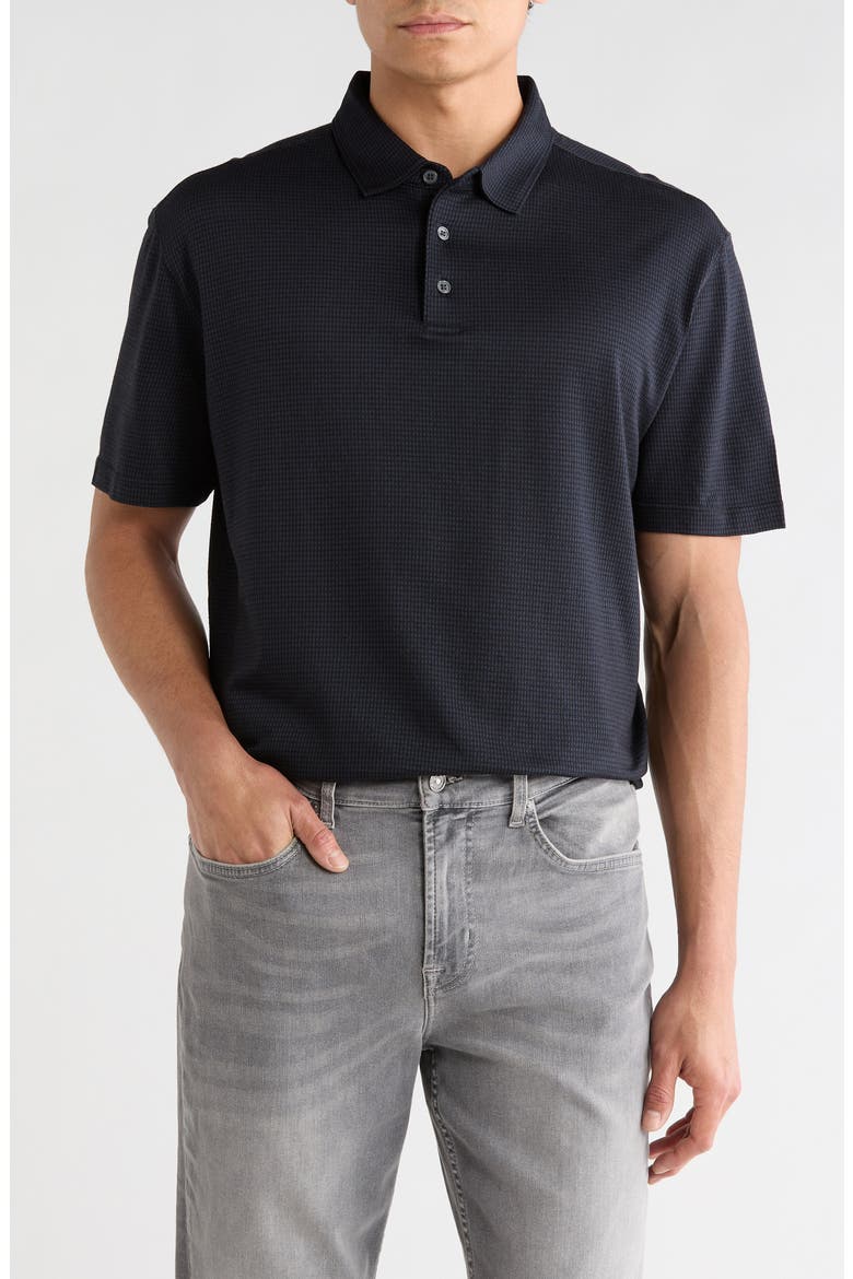 Sylan Short Sleeve Polo, Main, color, BLACK