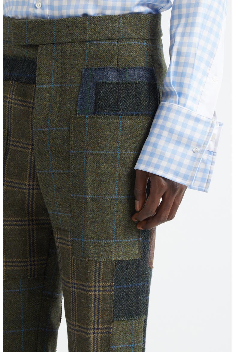 Fit 1 Patchwork Wool Backstrap Trousers, Alternate, color, SEASONAL MULTI