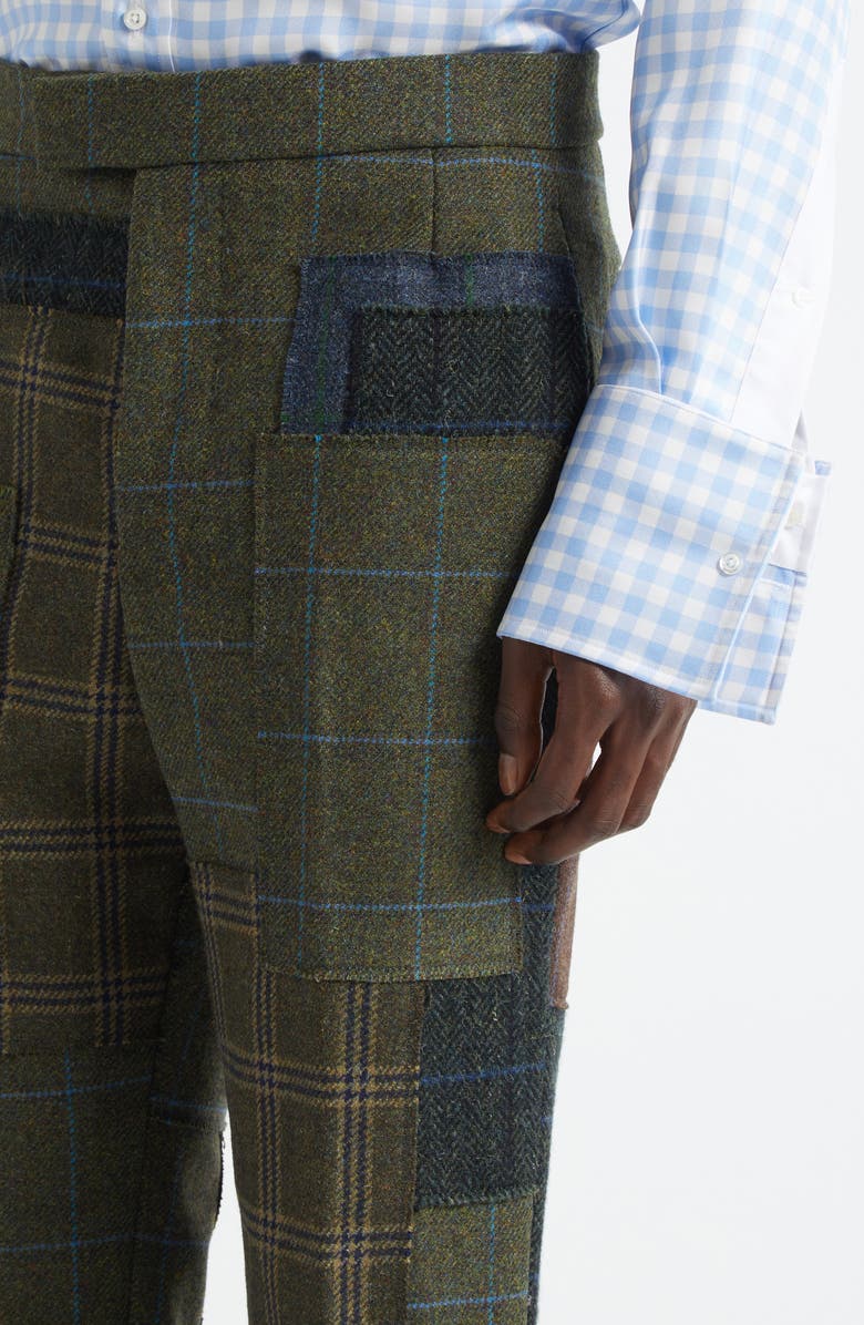 Thom Browne Fit 1 Patchwork Wool Backstrap Trousers, Alternate, color, Seasonal Multi