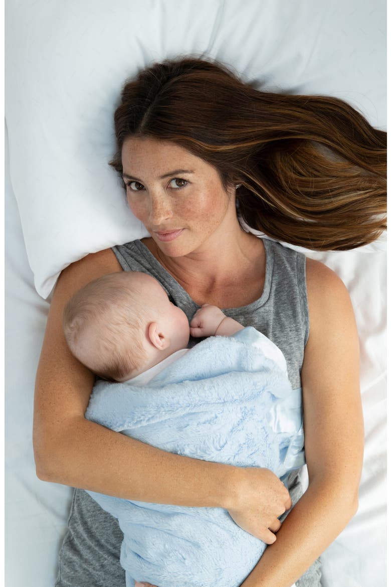 Luxe Baby Blanket, Alternate, color, BLUE