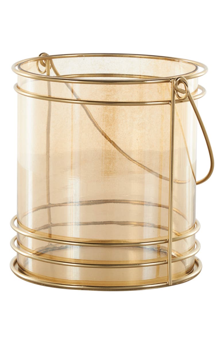 VIVIAN LUNE HOME Metal Candle Lantern, Alternate, color, Gold