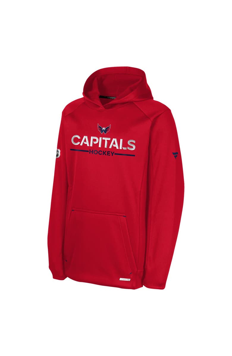 FANATICS Youth Fanatics Red Washington Capitals Authentic Pro Rink Raglan Hoodie, Alternate, color, Red