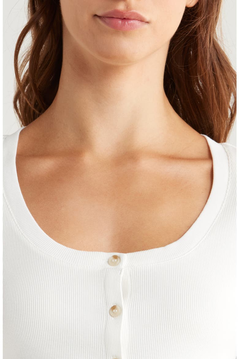 Evette Short Sleeve Button-Up Sweater, Alternate, color, WHITE