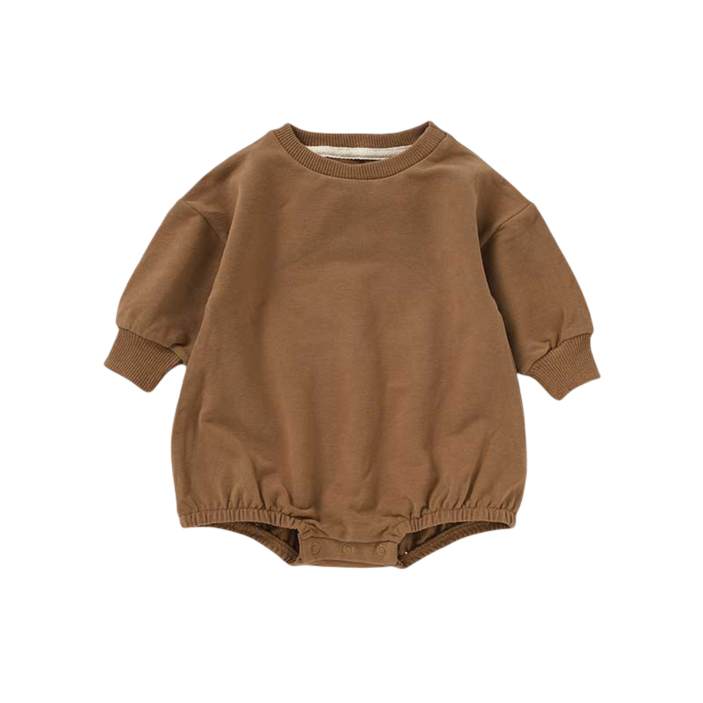 Charlie Lou Baby ® Organic Cotton Bubble Romper In Brown