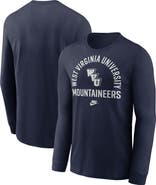 Nike Men's Nike Navy West Virginia Mountaineers Legacy Arched Logo Long Sleeve T-Shirt