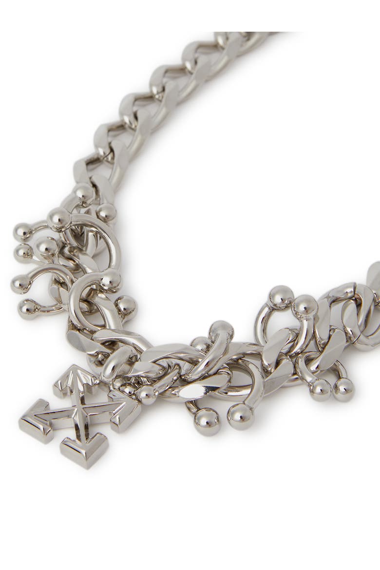 Women's Piercing Arrow Chain Necklace, Alternate, color, Silver