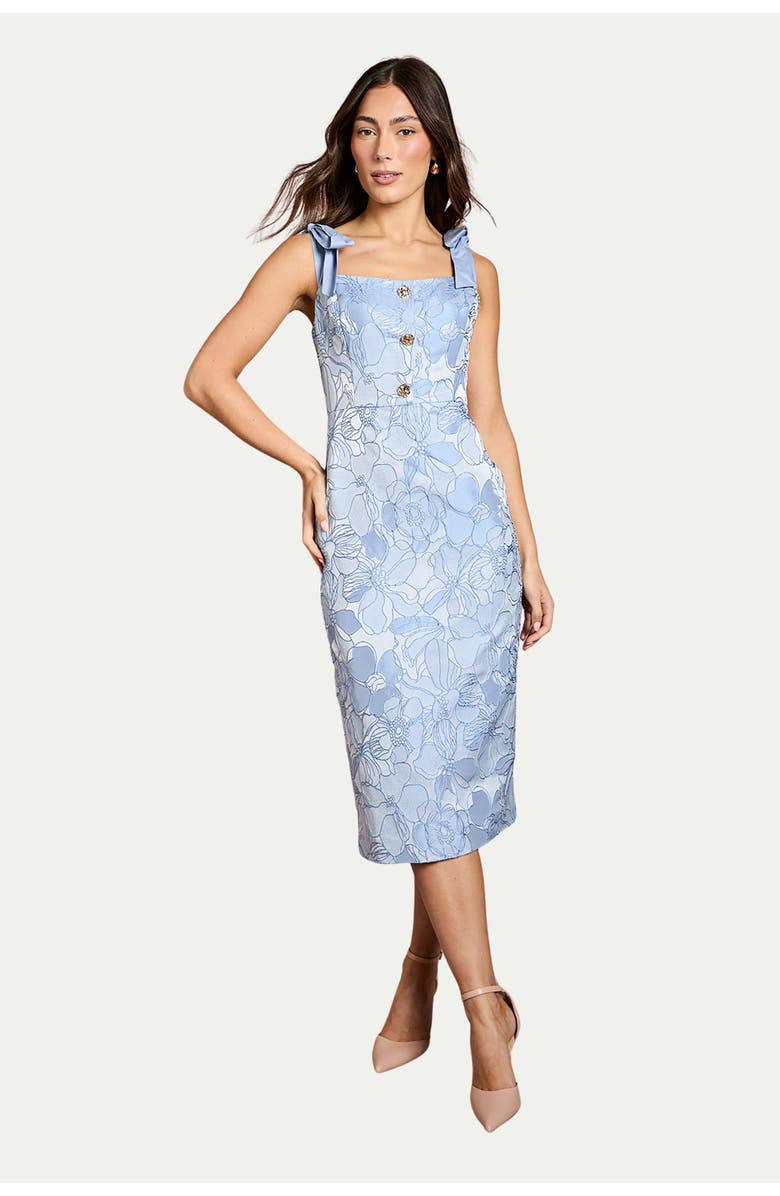 Coast Button Detail Pencil Dress, Main, color, Blue