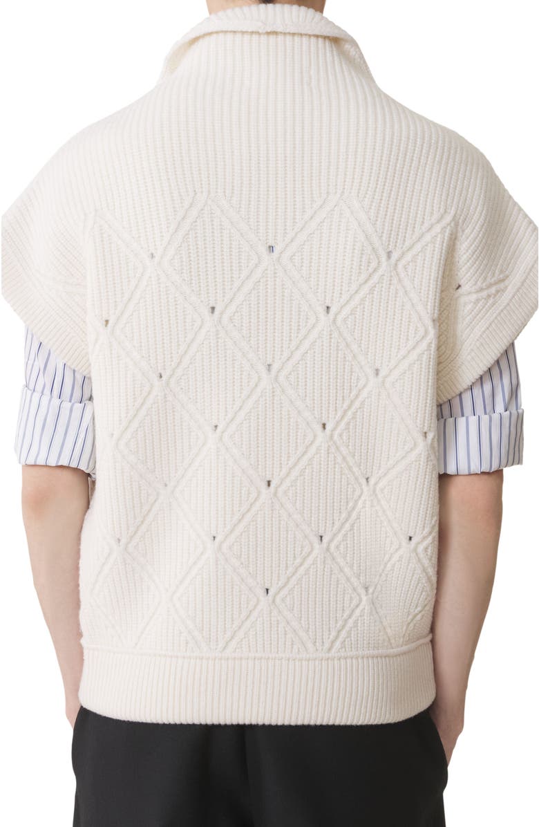 Lanvin Diamond Detail Sleeveless Wool Sweater, Alternate, color, 