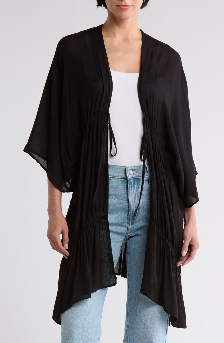 Steve Madden Wanderlust Ruffle Topper, Main, color, Black