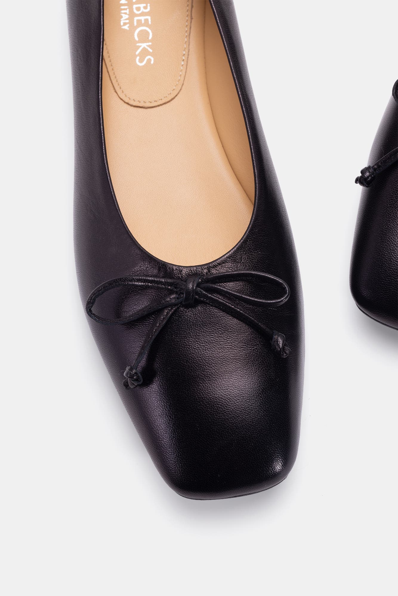 BELLS & BECKS Felicia Square Toe Ballerina Flat, Alternate, color, Black