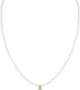 Zoë Chicco Freshwater Pearl Diamond Pendant Necklace