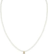 Zoë Chicco Freshwater Pearl Diamond Pendant Necklace