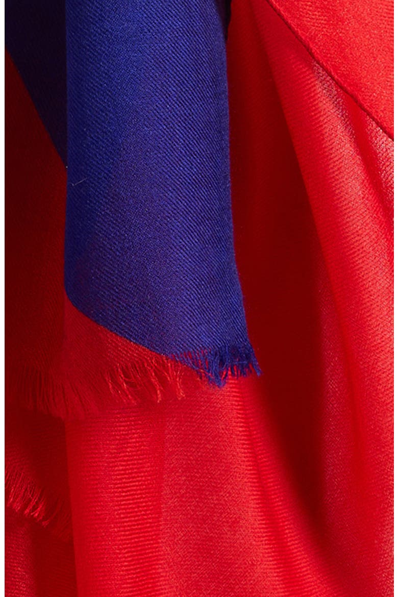High Plains Cashmere Fringe Scarf, Alternate, color, VERMILLION-LAPIS BLUE