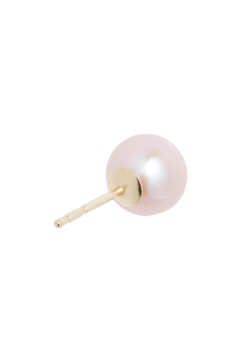 Freshwater Blush Pearl Stud Earrings, Alternate, color, BLUSH- 14K YELLOW GOLD