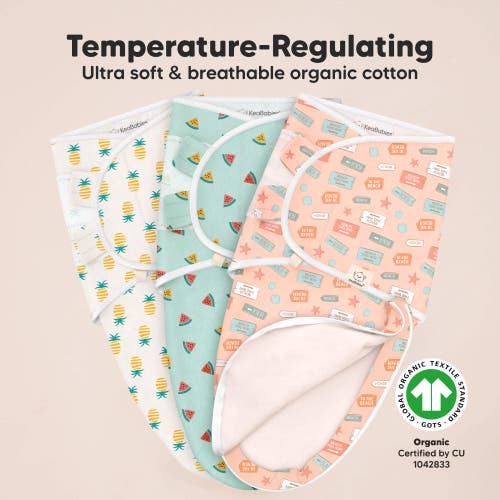 KEABABIES KEABABIES 3-PACK SOOTHE ZIPPY SWADDLE WRAP