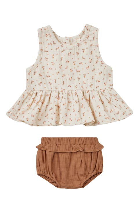 Organic Cotton Peplum Tank & Bloomers (Baby)