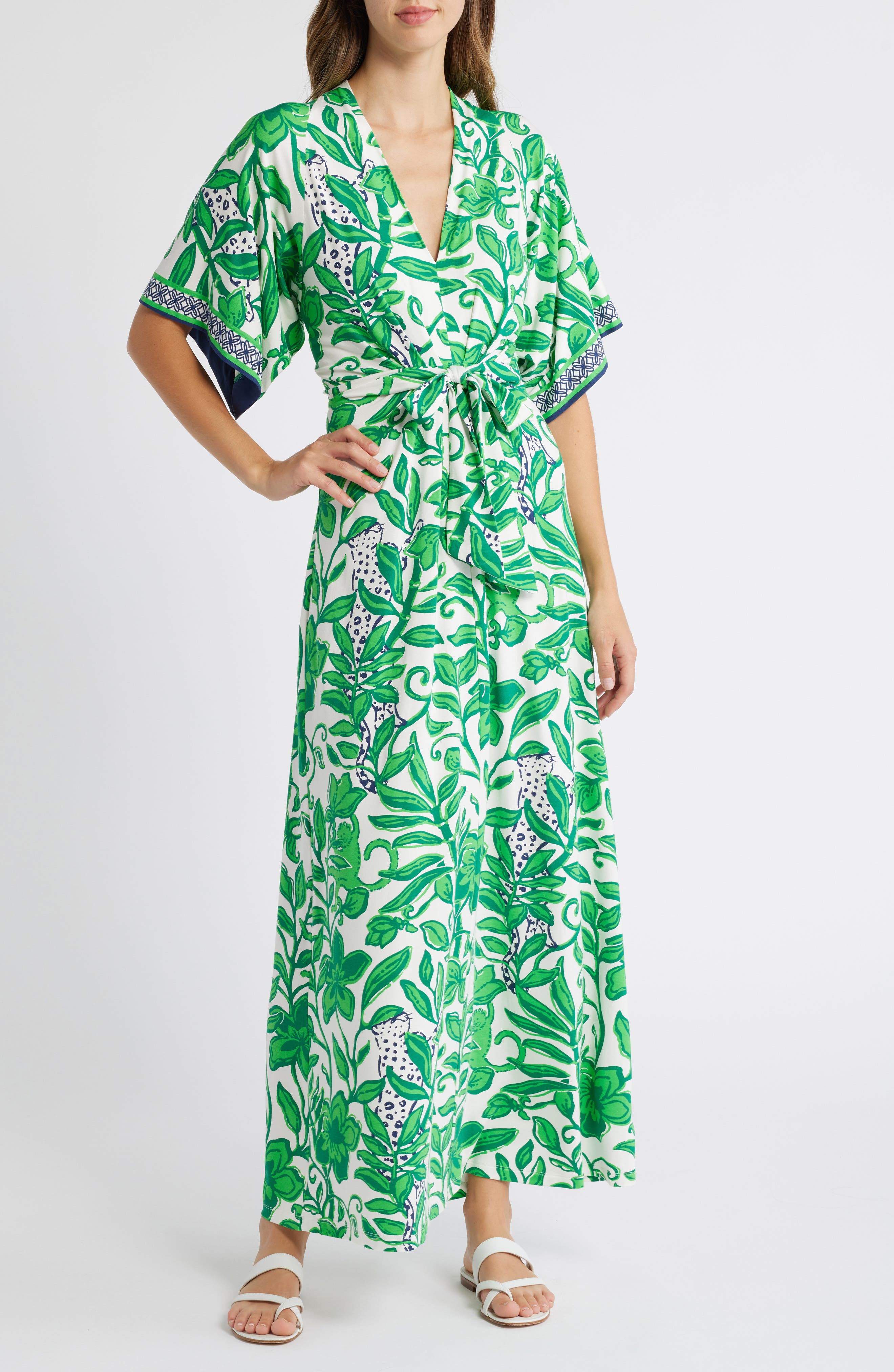 wisteria v neck maxi dress Wisteria Tie Front Maxi Dress (Women)