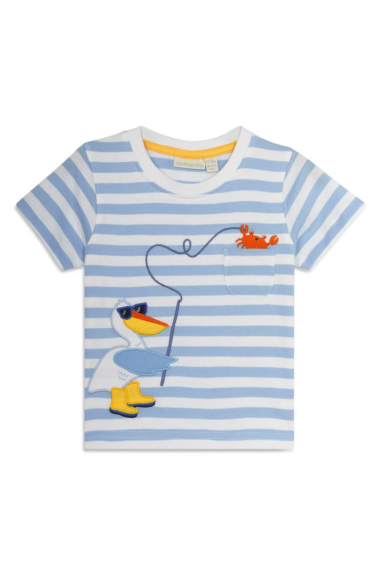 JOJO MAMAN BEBE Pelican Appliqué Cotton Graphic T-Shirt & Shorts Set, Alternate, color, 