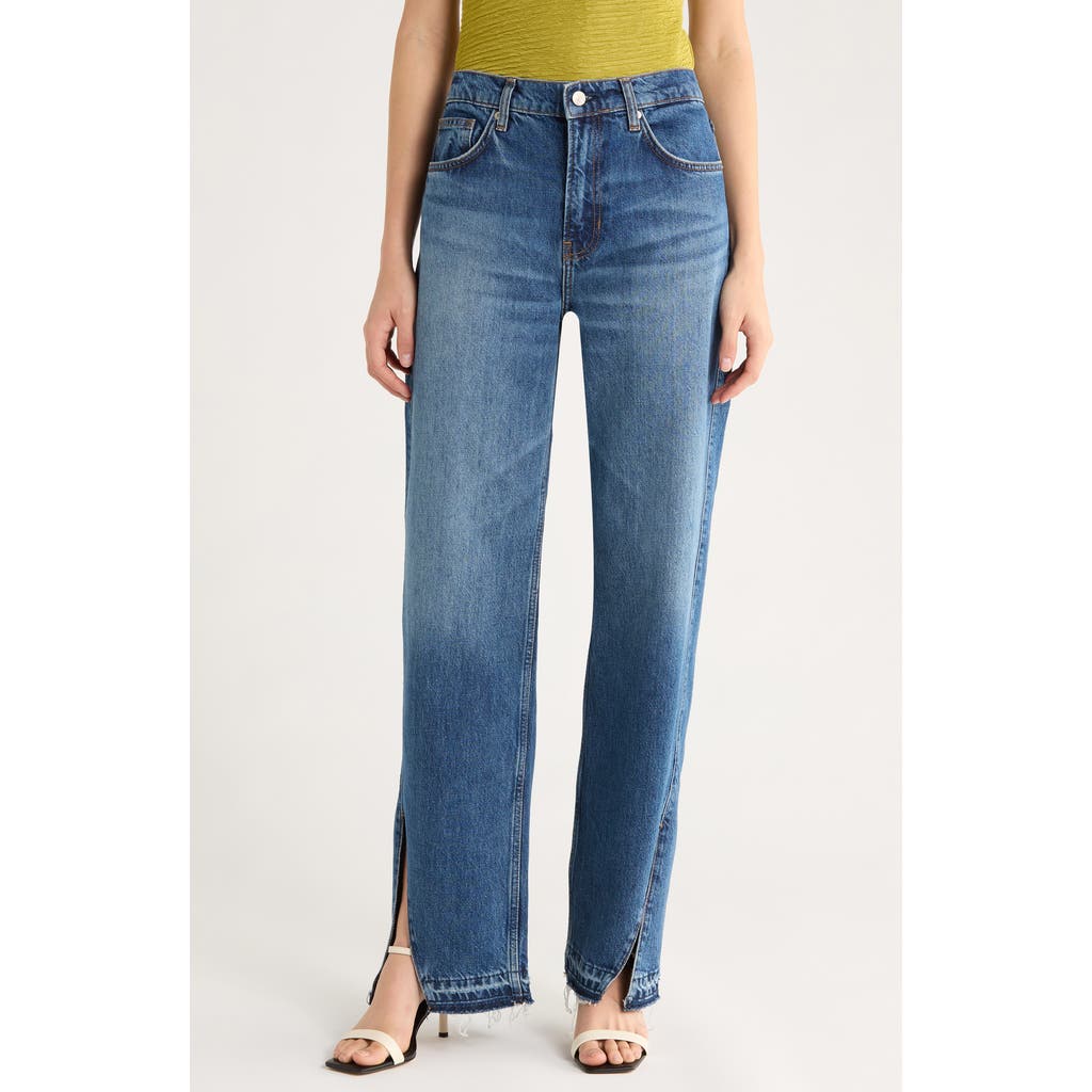 Reformation Val '90s Vented Release Hem Straight Leg Jeans