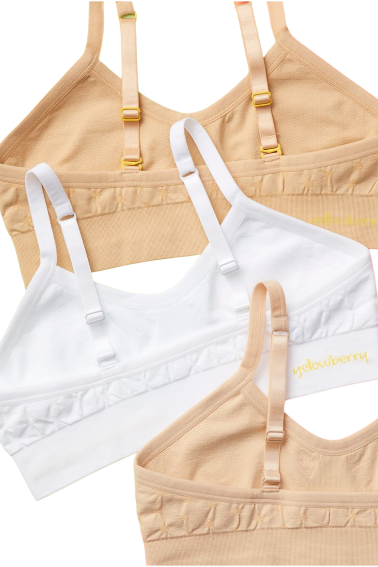 Poppy Seamless Bra 3PK, Alternate, color, Earth Basics