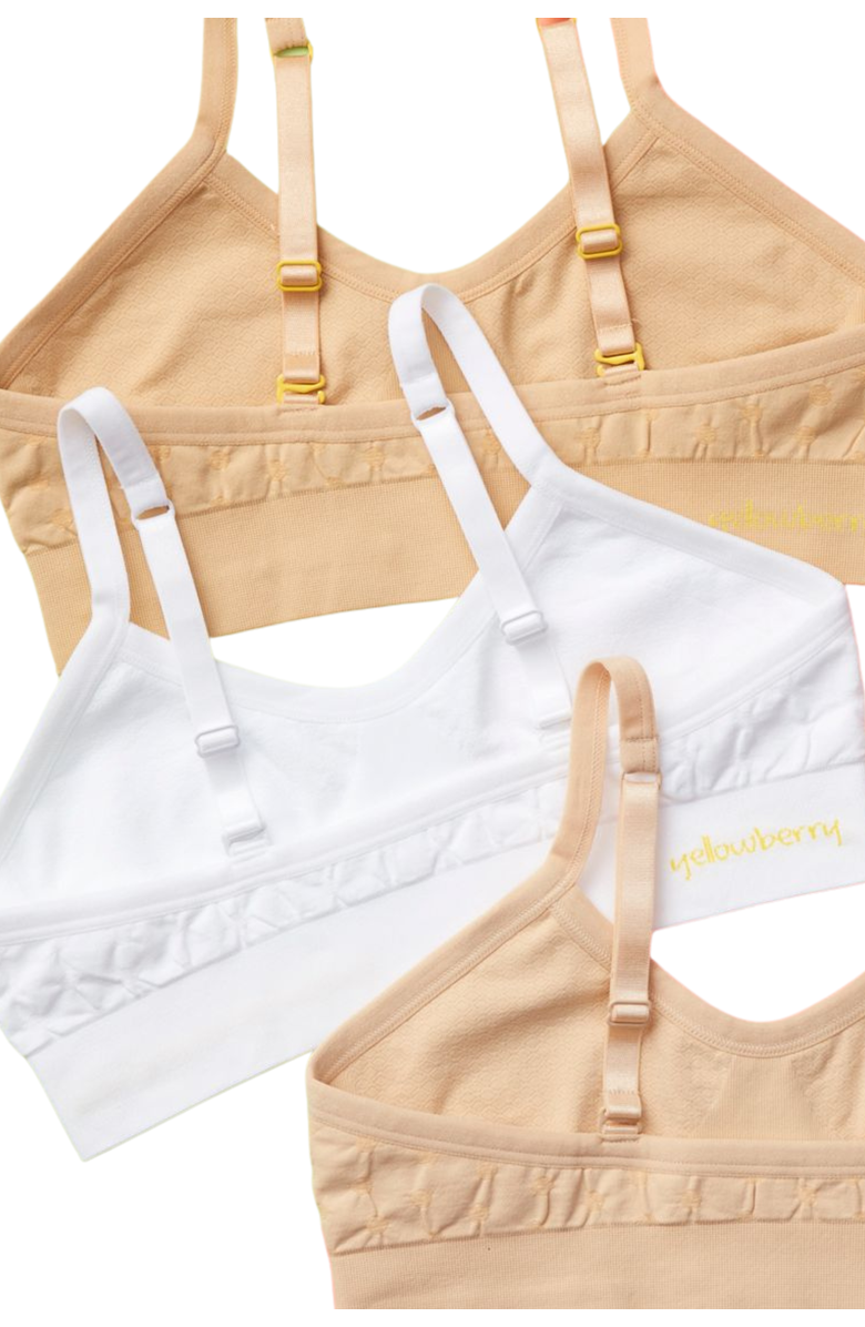 Yellowberry Poppy Seamless Bra 3PK, Alternate, color, Earth Basics