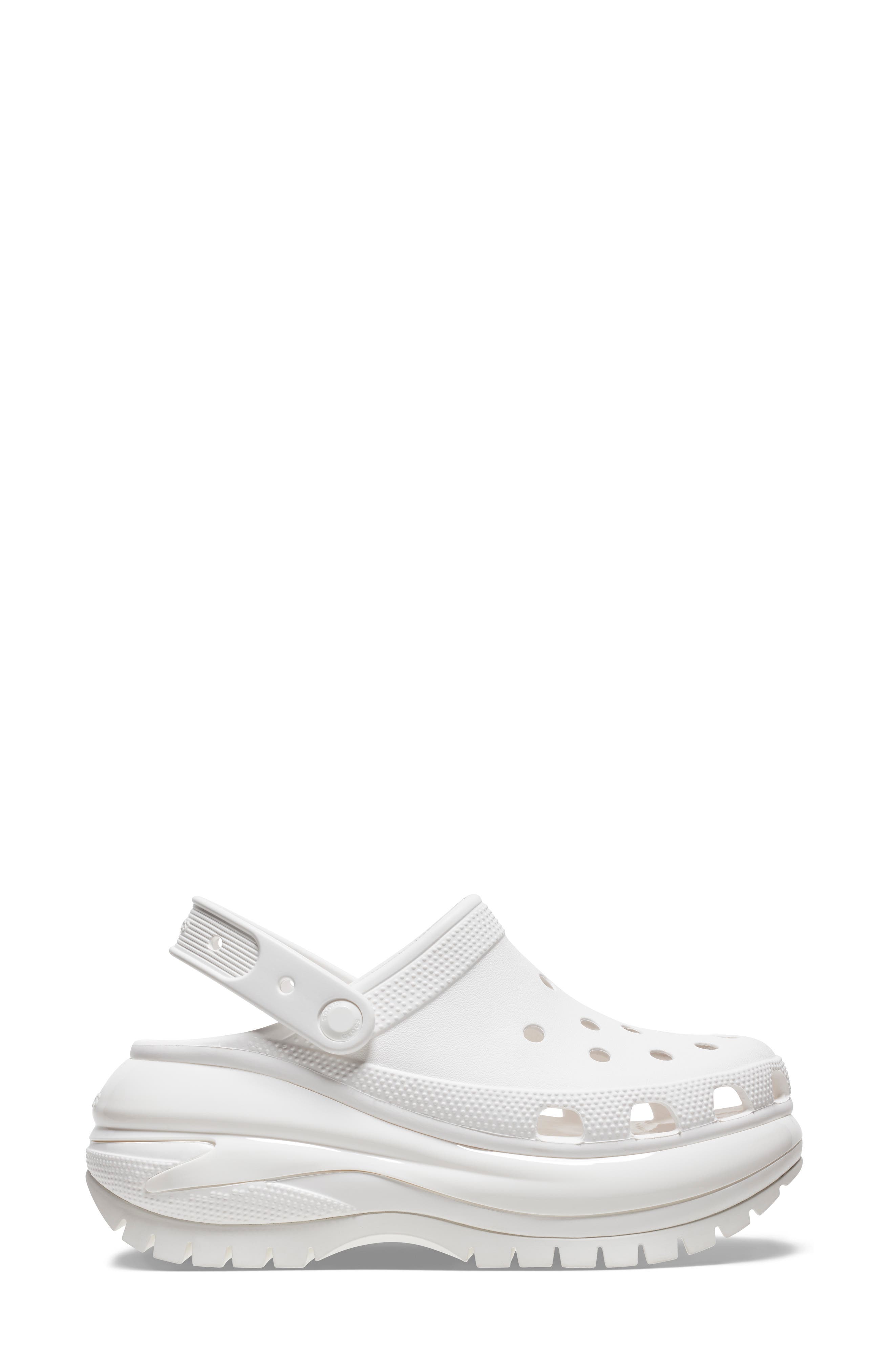 Classic Mega Crush Platform Clog, Alternate, color, WHITE