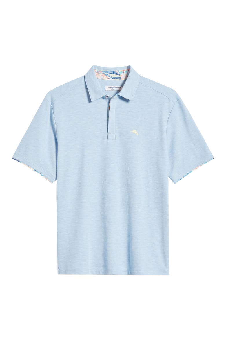 Position Palms 5 O'Clock IslandZone® Piqué Polo, Alternate, color, VACATION BLUE HEATHER