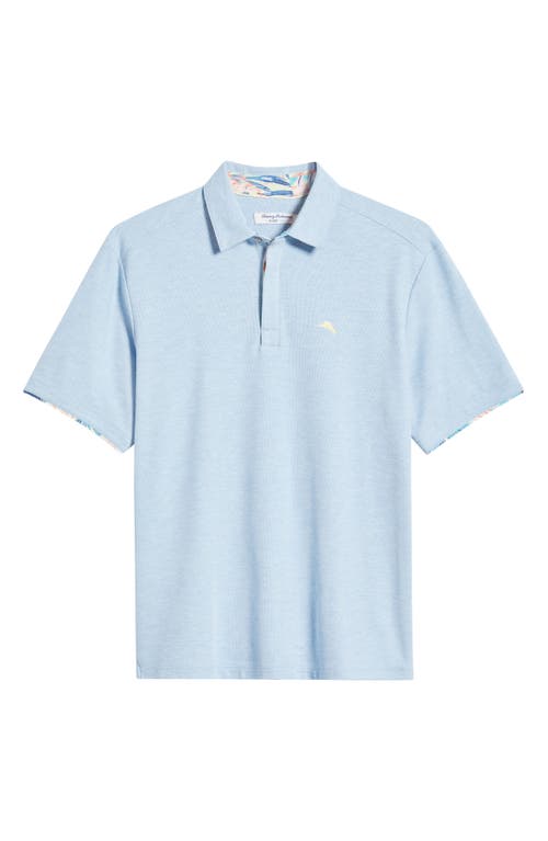 Tommy Bahama Position Palms 5 O'clock Islandzone® Piqué Polo In Vacation Blue Heather