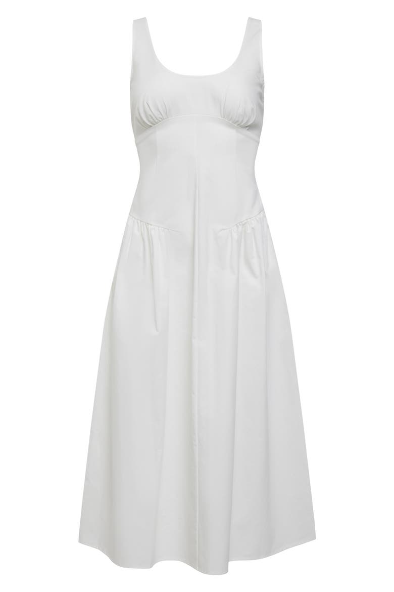 Luna Rosa Sleeveless Midi Dress, Alternate, color, PORCELAIN