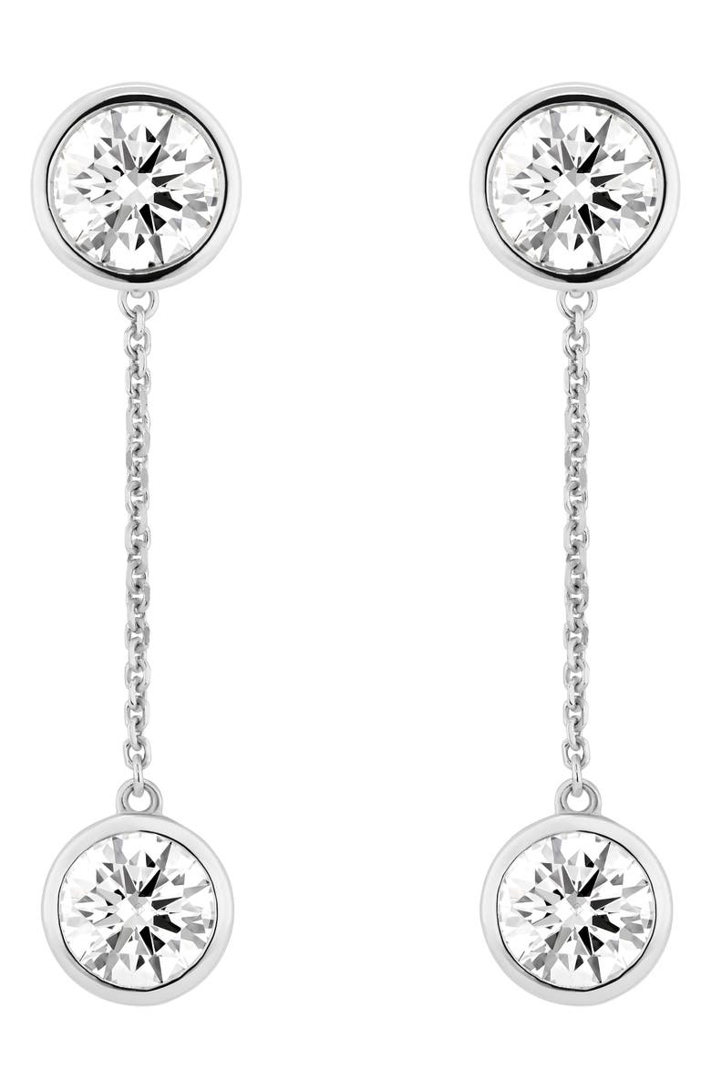 LIGHTBOX 1-Carat Lab Created Diamond Drop Earring Chain Enhancers, Main, color,