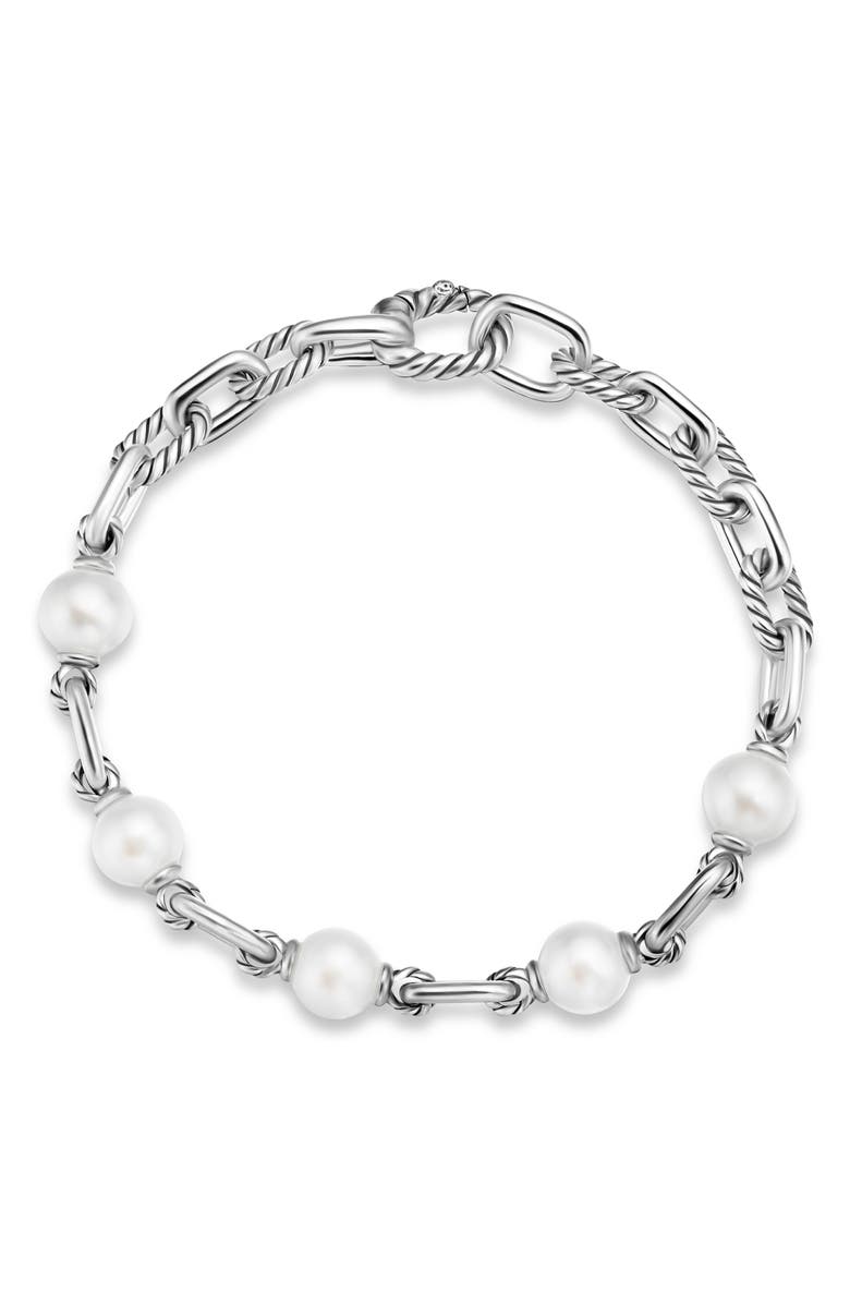 David Yurman Madison Freshwater Pearl Chain Bracelet, Alternate, color,
