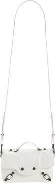 Balenciaga Nano Le City Flap Crinkle Leather Crossbody Bag