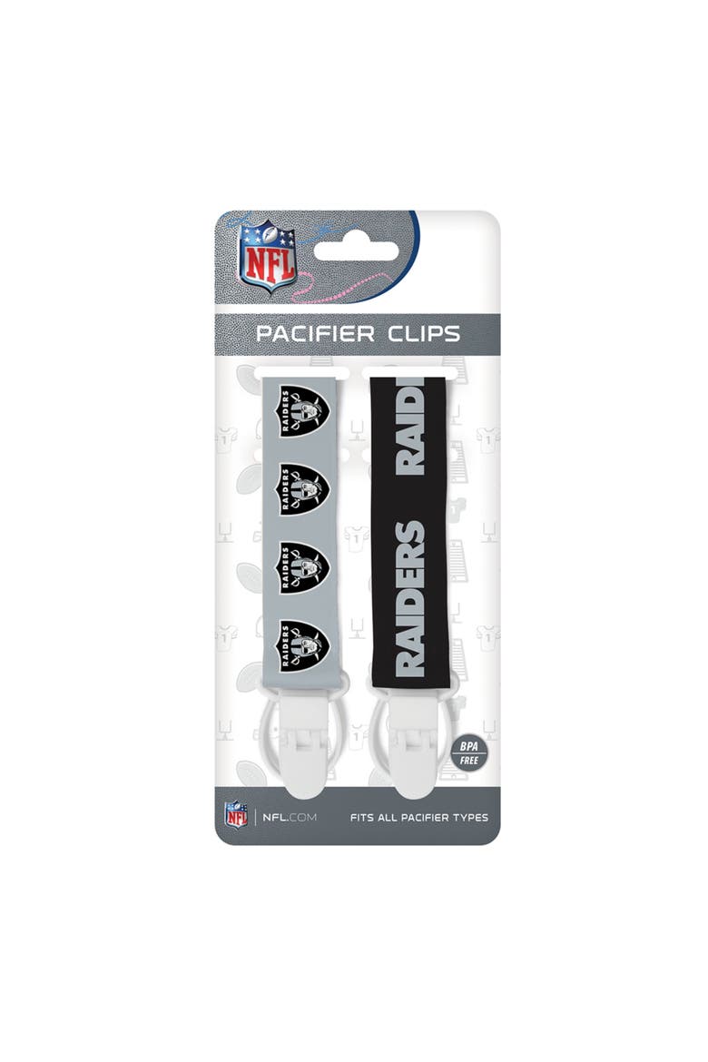 Las Vegas Raiders Pacifier Clip 2-Pack, Alternate, color, Multicolor