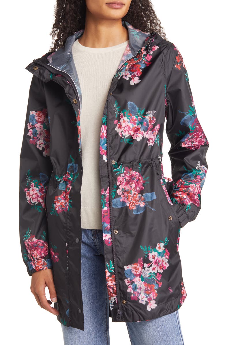 Joules Golightly Floral Raincoat, Main, color, 