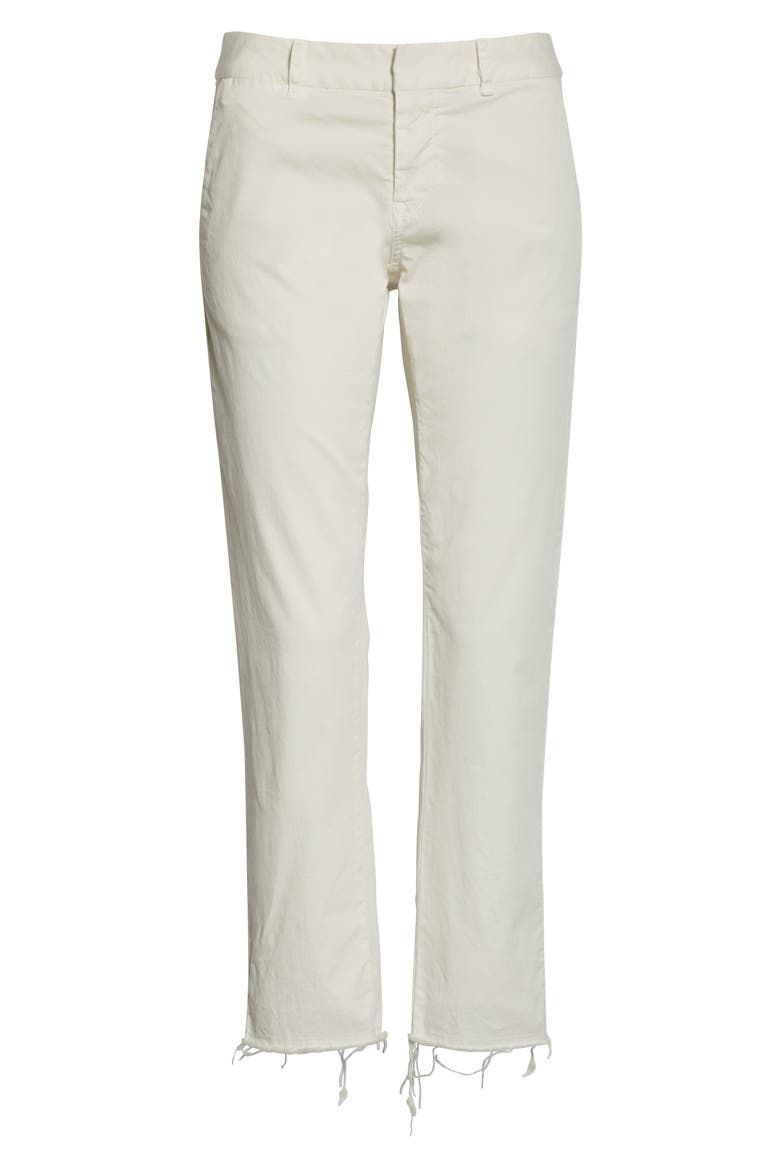East Hampton Stretch Cotton Twill Crop Pants, Alternate, color, EGGSHELL