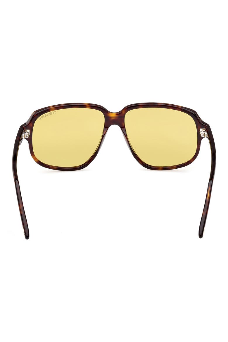 Anton 59mm Square Sunglasses, Alternate, color, DHAV/BRN