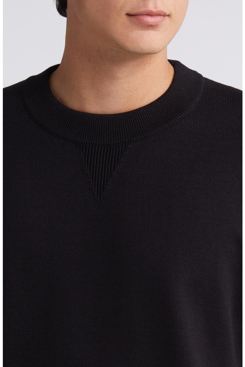 Swart Relaxed Sweater, Alternate, color, BLACK